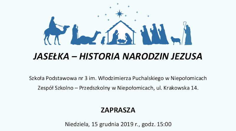 Jasełka w Szkole Podstawowej nr 3 w Niepołomicach